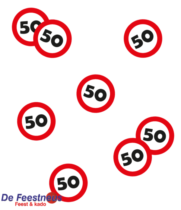 Traffic sign confetti - 50