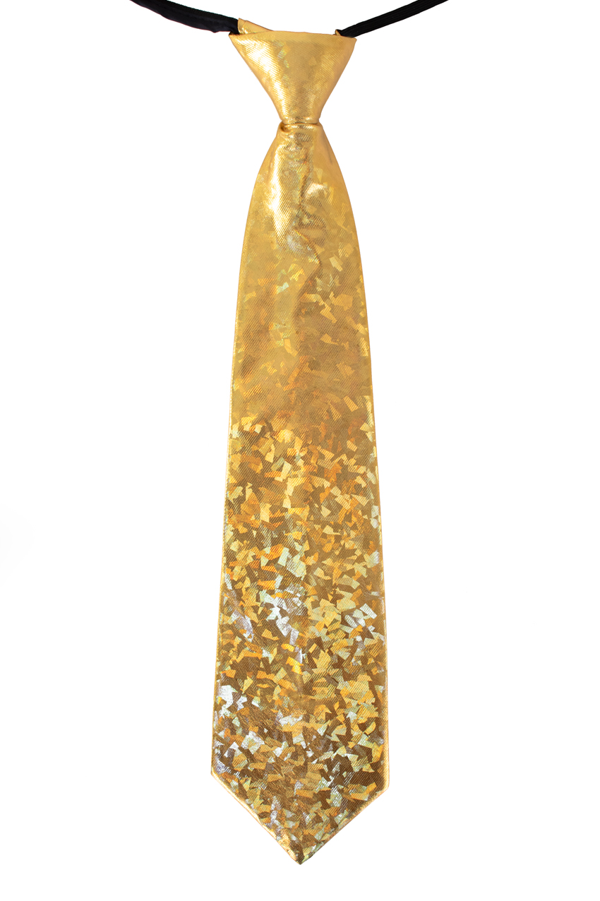 Stropdas goud holografisch