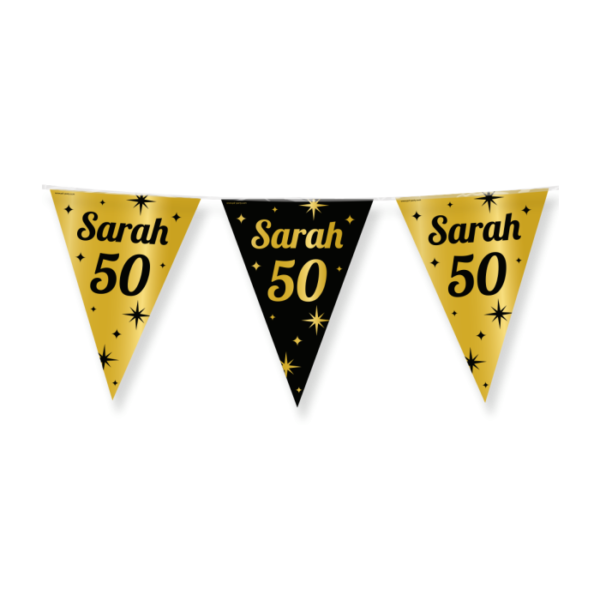 Classy Party flags foil - Sarah 50