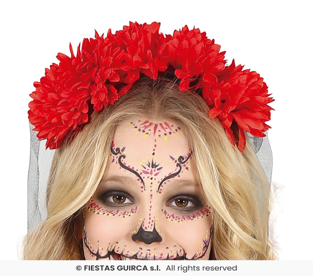 Day of the Dead / Mexican Catrina Meisjeskostuum maat 10-12 jaar / 140-152 cm - Afbeelding 4