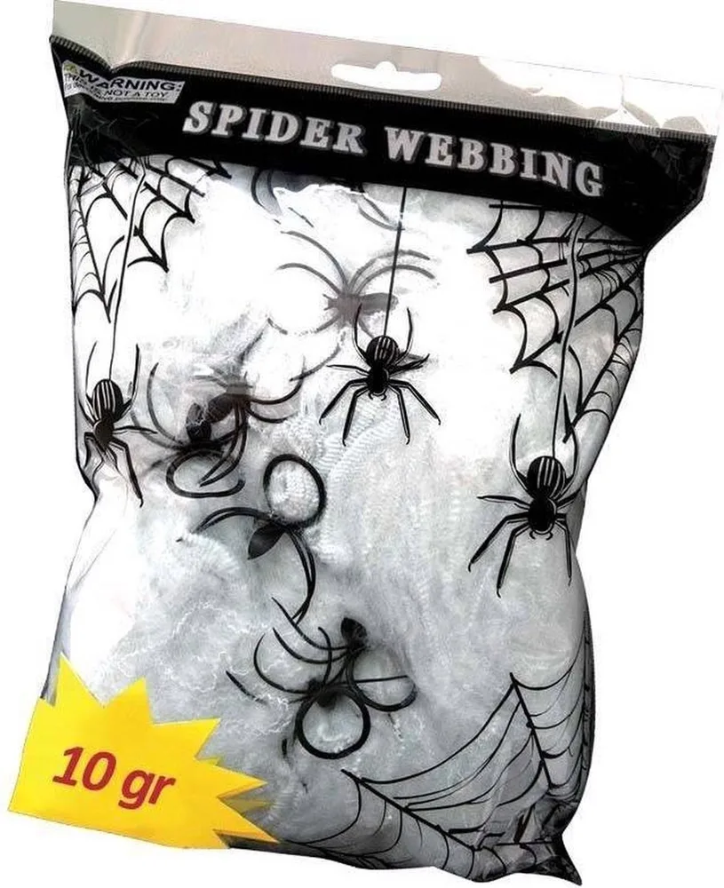 Spinnenrag 2 spinnen (Halloween) 10 gram - Afbeelding 2